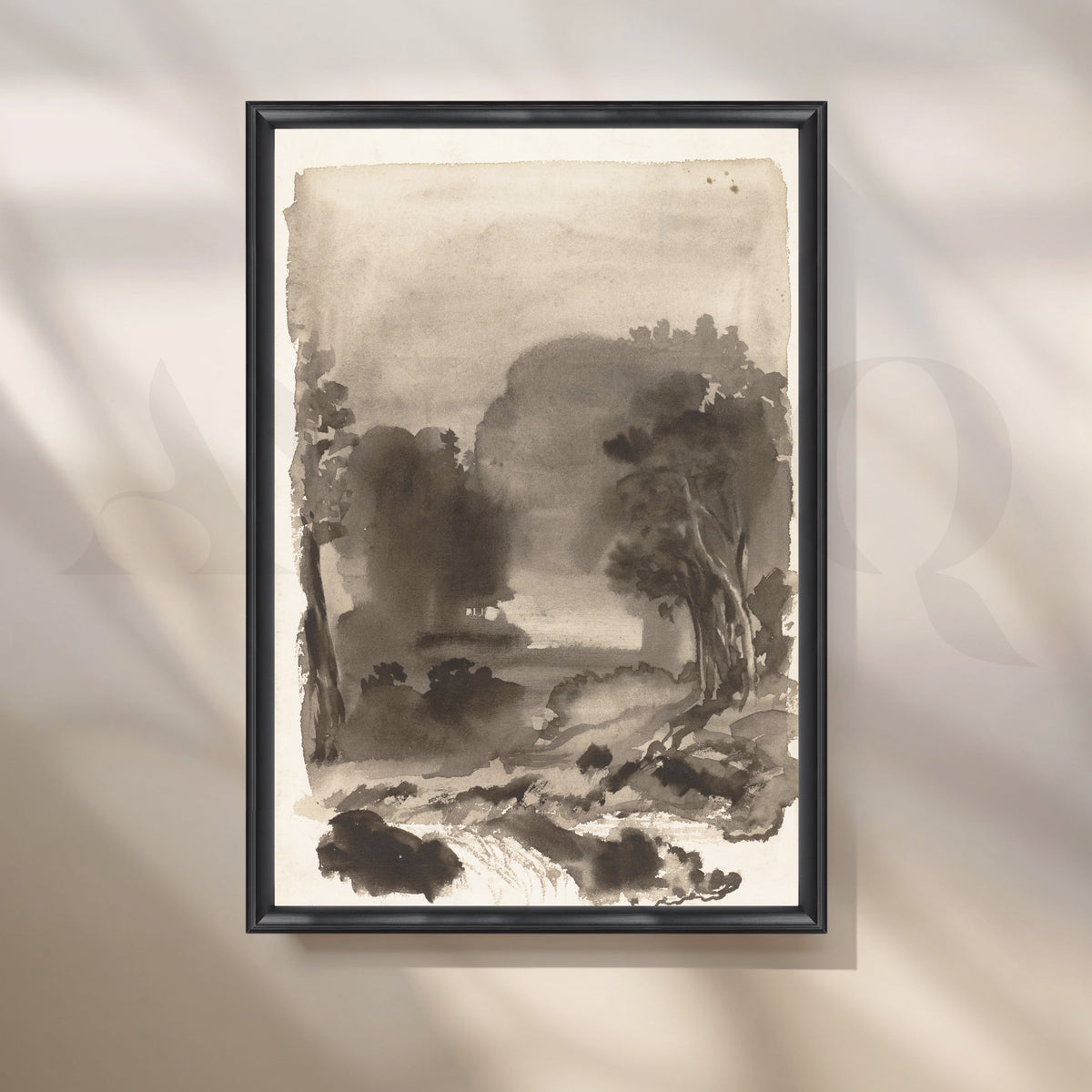 Zen Mist Landscape Canvas Artwork – Asha Art Studio – Image 3
