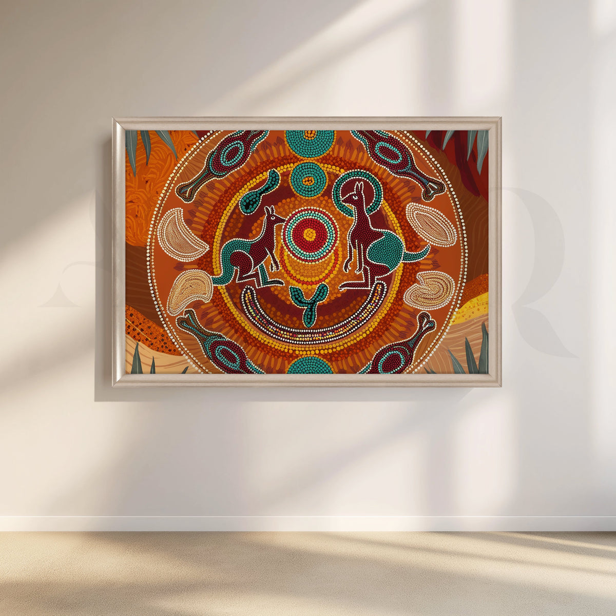 Circle of Earth Spirits Canvas Artwork – Asha Art Studio – Image 4