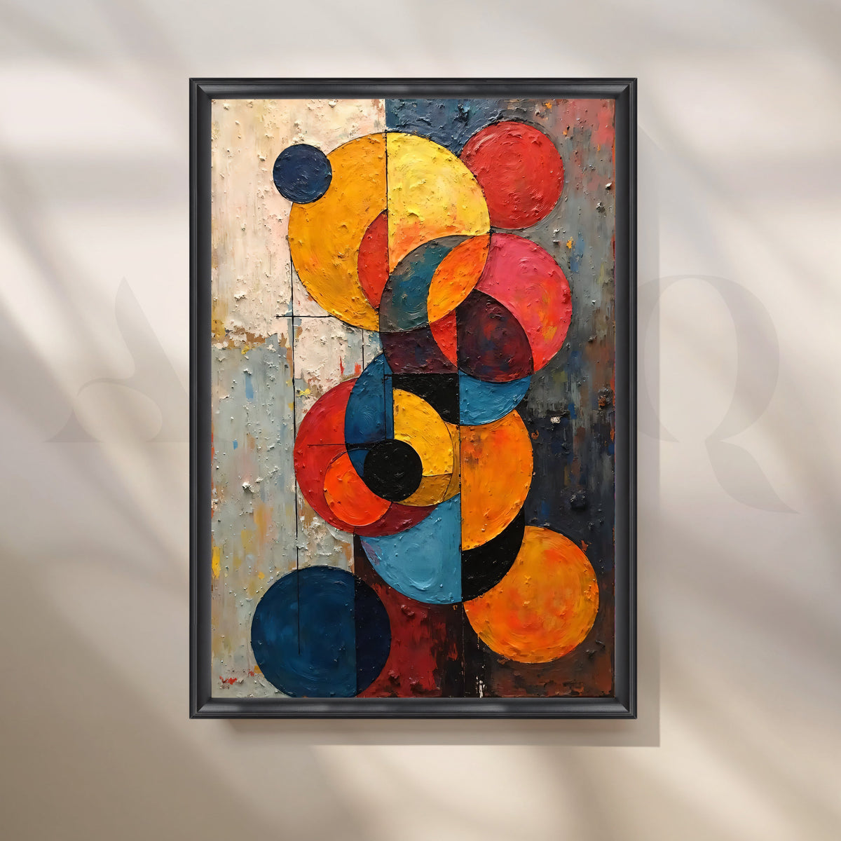 Orbiting Geometry Canvas Artwork – Asha Art Studio – Image 3