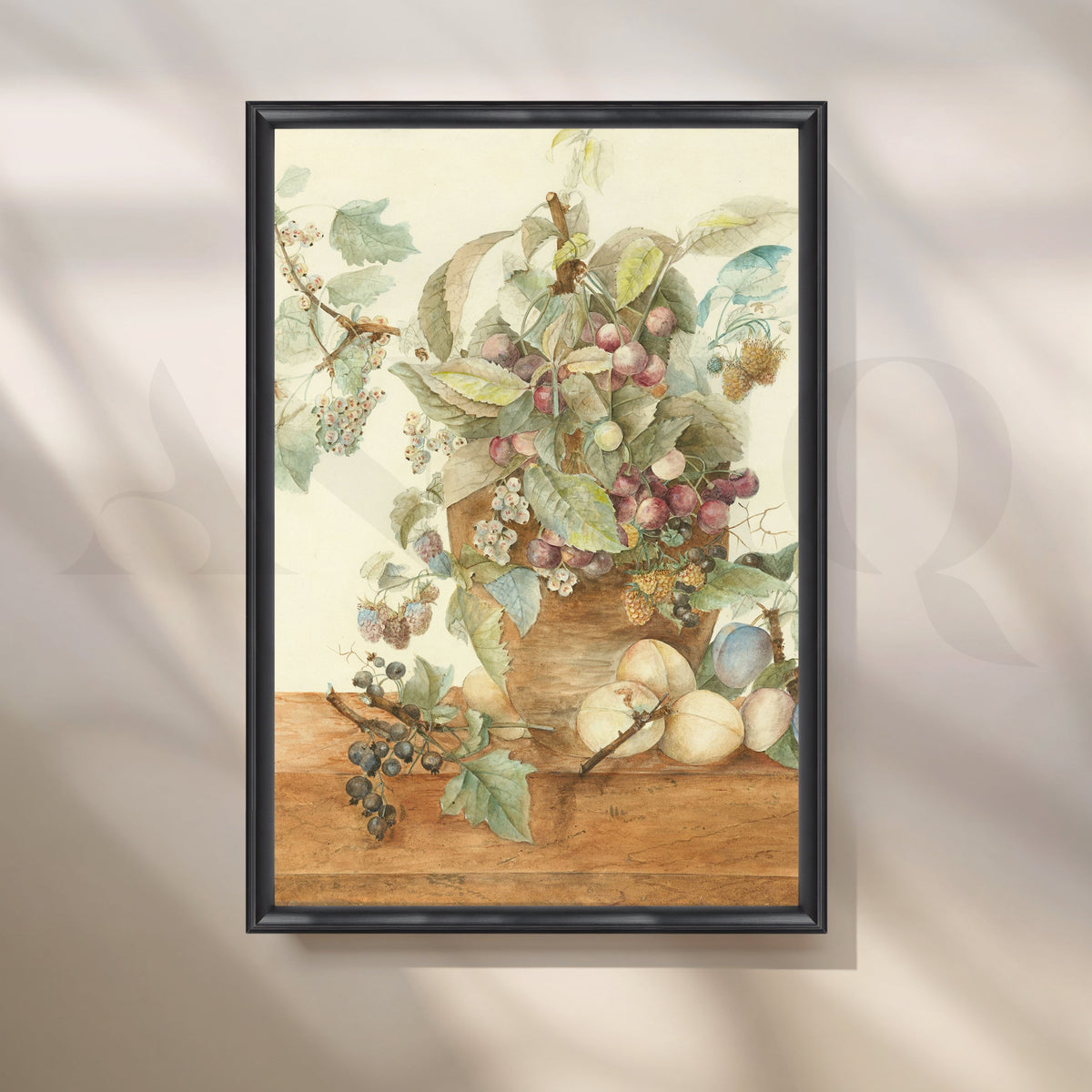 Botanical Berries and Fruits Canvas Artwork – Asha Art Studio – Image 3