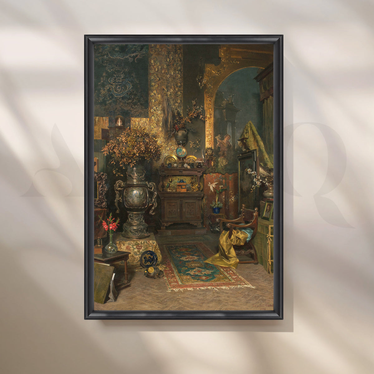 Opulent Interior Still Life Canvas Artwork – Asha Art Studio – Image 3