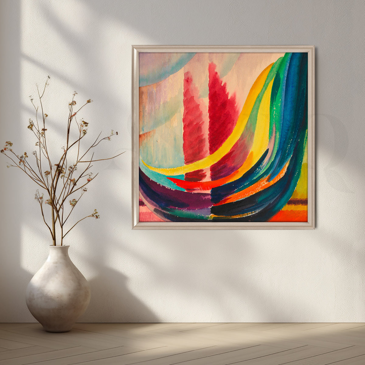 Chromatic Waves Canvas Artwork – Asha Art Studio – Image 4