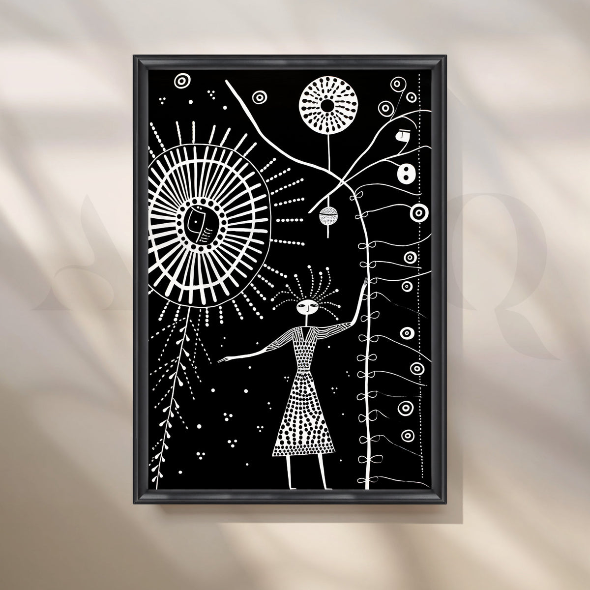 Cosmic Goddess Canvas Artwork – Asha Art Studio – Image 3