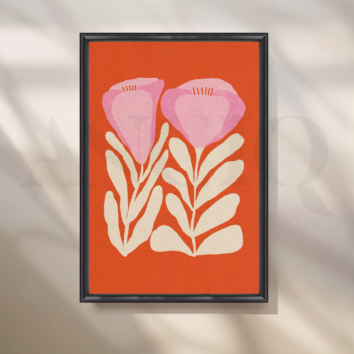Retro Floral Duo Canvas Artwork – Asha Art Studio – Image 3