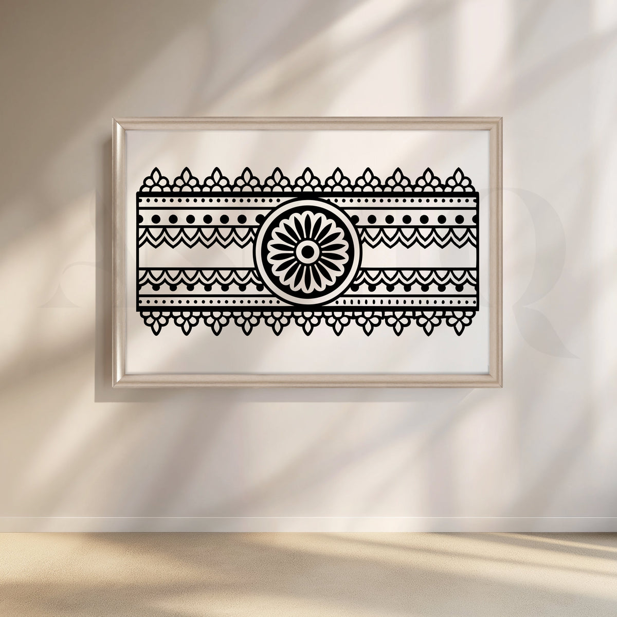Classic Rangoli Motif Canvas Artwork – Asha Art Studio – Image 4