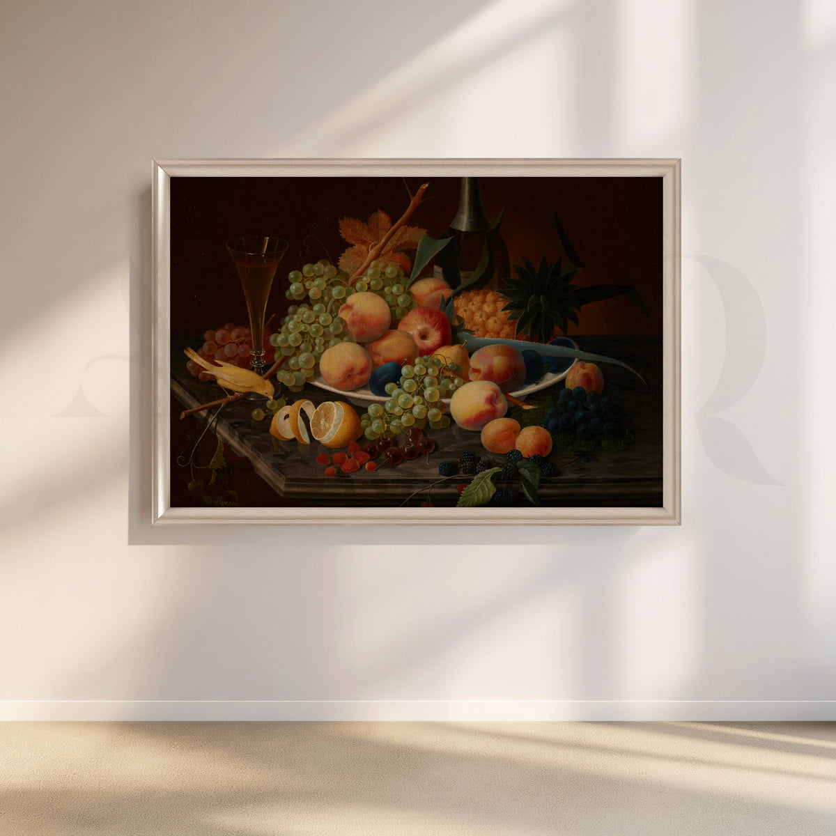 Peach and Grape Abundance Canvas Artwork – Asha Art Studio – Image 4