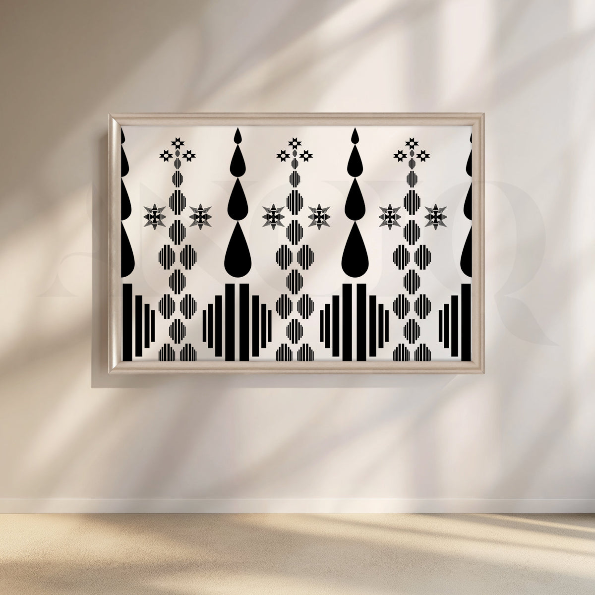 Tribal Geometry Symphony Canvas – Asha Art Studio – Image 4
