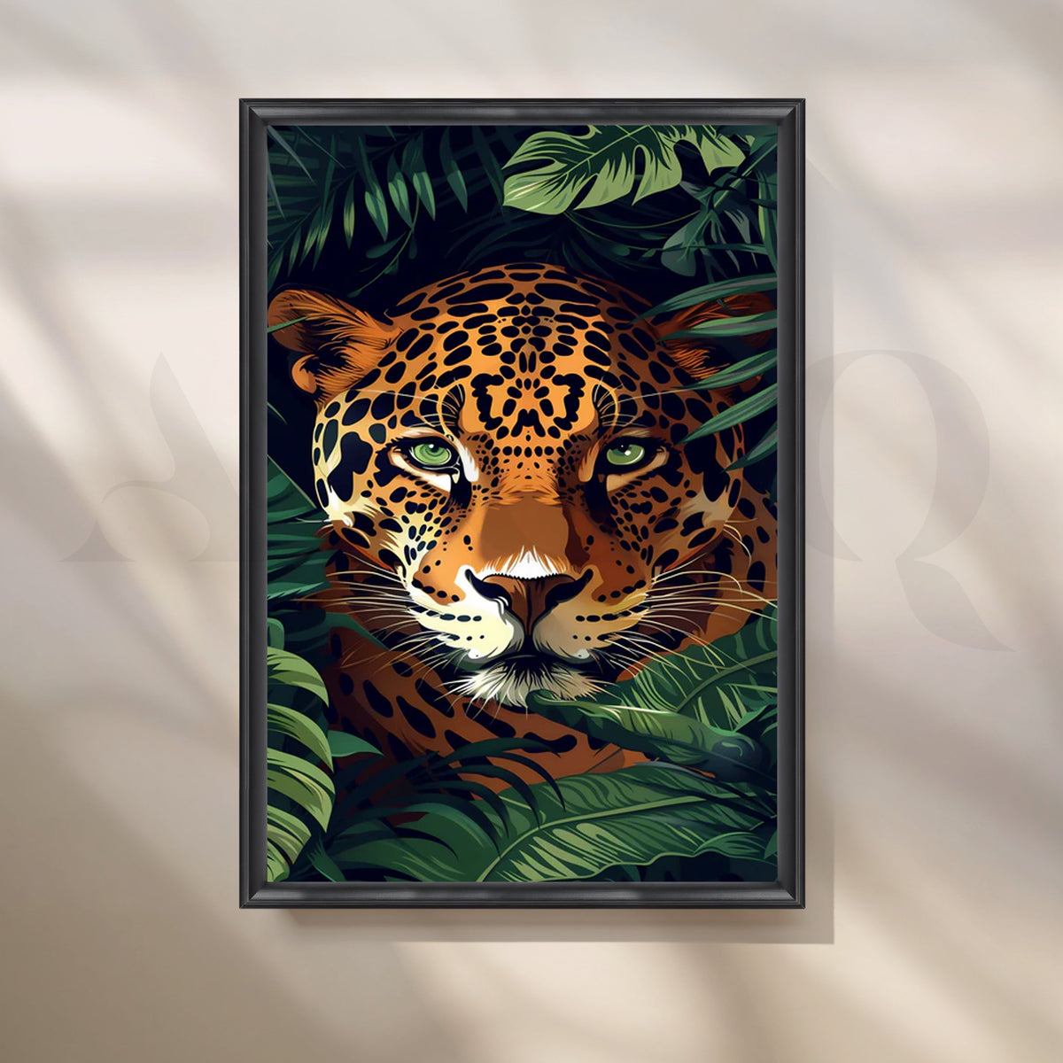Jungle Gaze Canvas Painting for Home Office – Asha Art Studio – Image 3