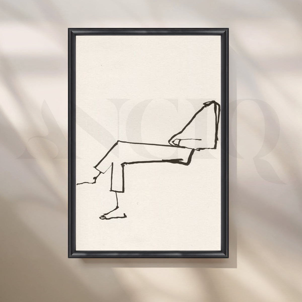 Reclined Line Canvas Artwork – Asha Art Studio – Image 3