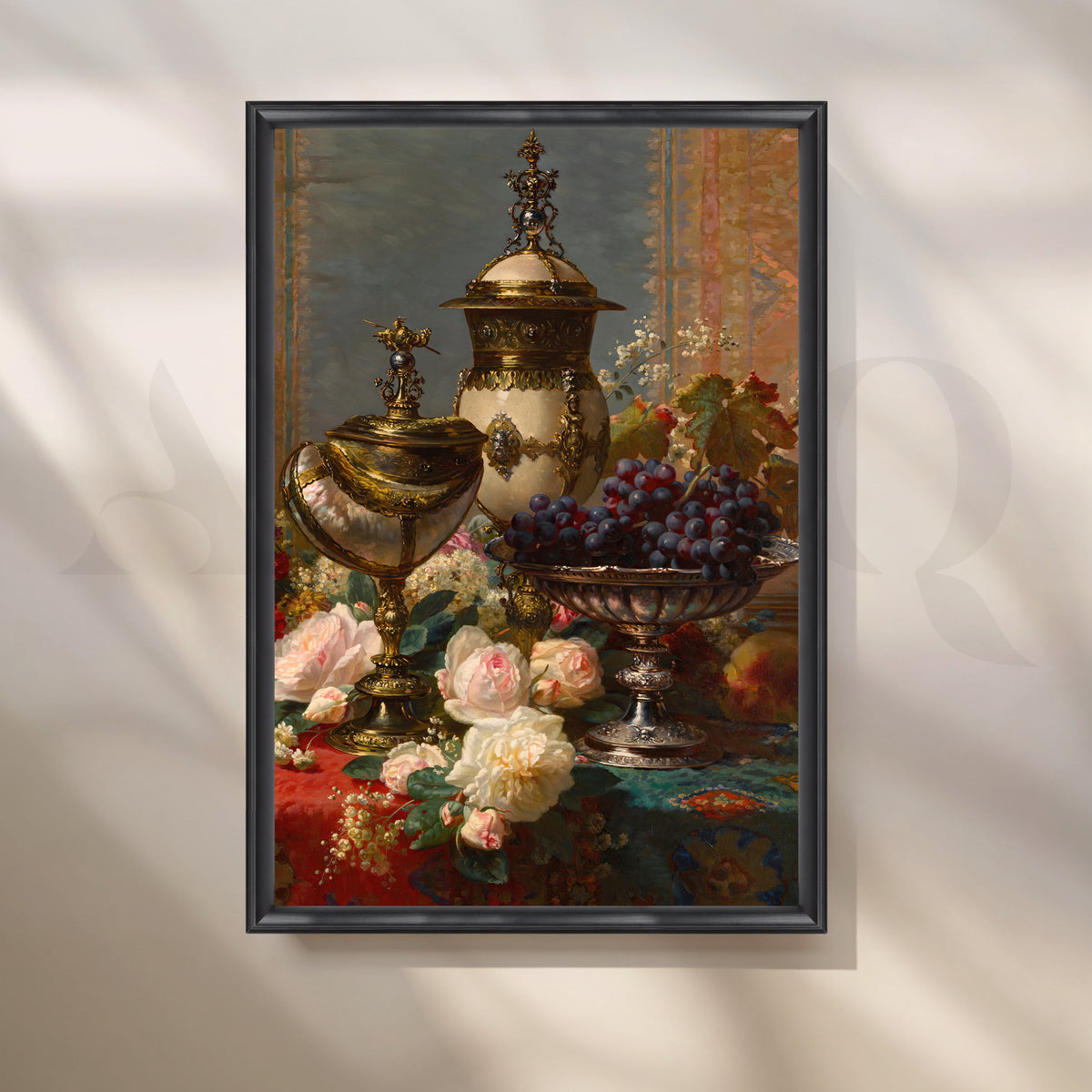 Golden Elegance Still Life Canvas – Asha Art Studio – Image 3