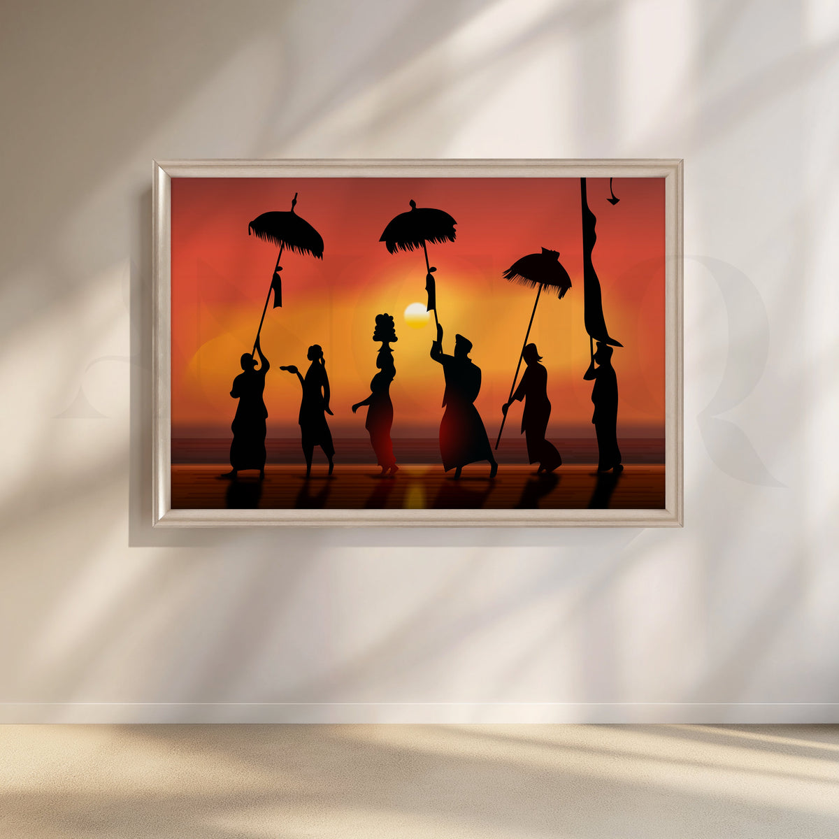 Cultural Sunset Parade Canvas Artwork – Asha Art Studio – Image 4