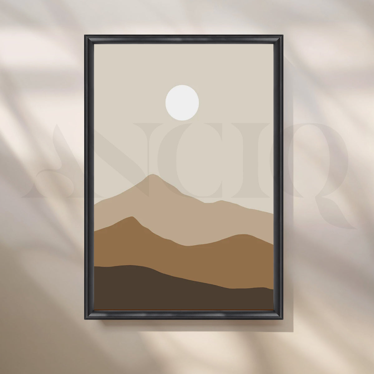 Sandstone Serenity Canvas Painting for Minimalist Living Room – Asha Art Studio – Image 3