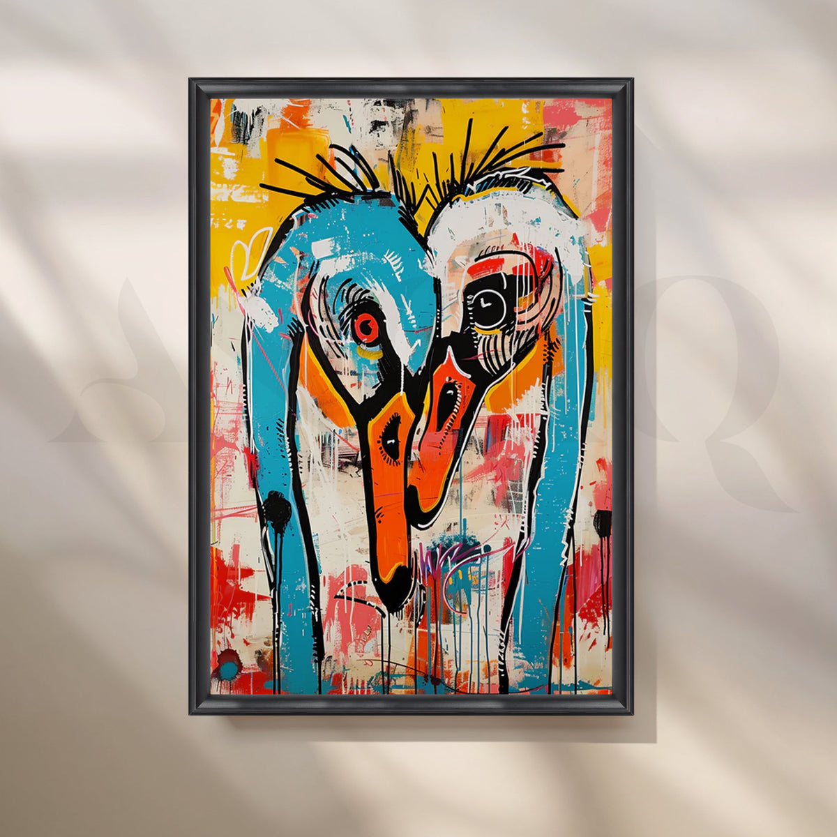 Cranes in Color Canvas Painting for Creative Studio – Asha Art Studio – Image 3