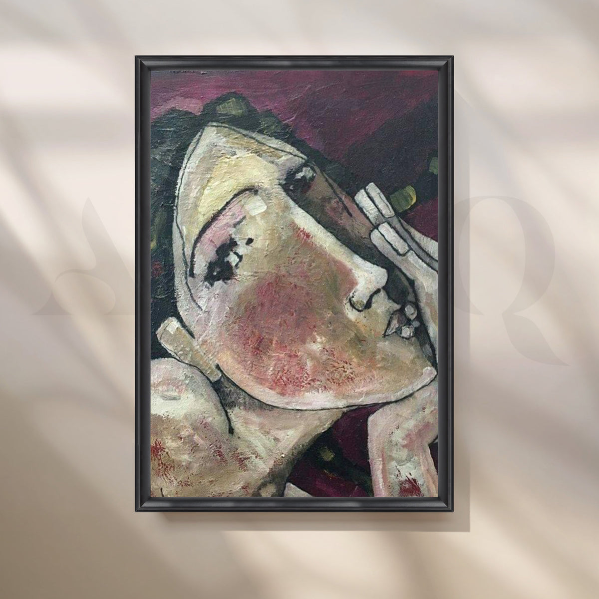 Blush Reverie Canvas Artwork – Asha Art Studio – Image 3