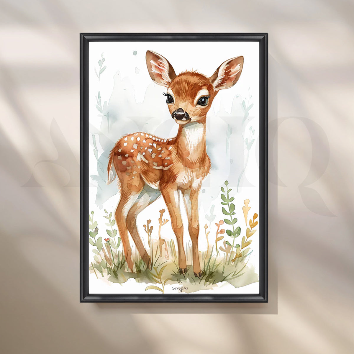 Whispering Fawn Canvas Painting for Nursery & Kids’ Room – Asha Art Studio – Image 3