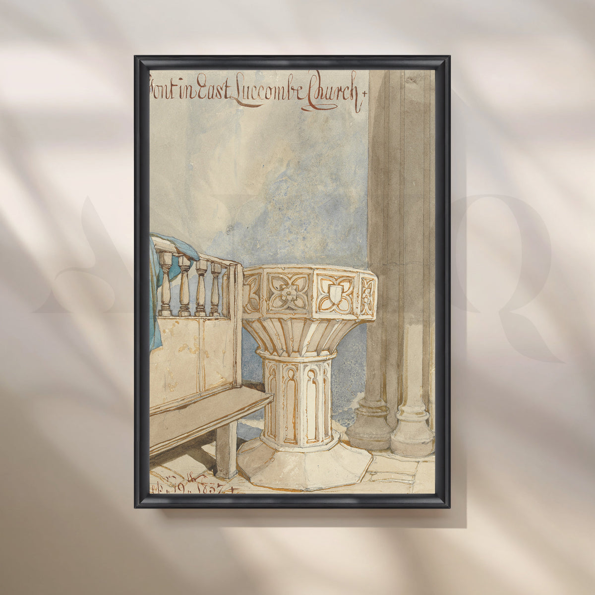 Church Baptismal Font Canvas Artwork – Asha Art Studio – Image 3
