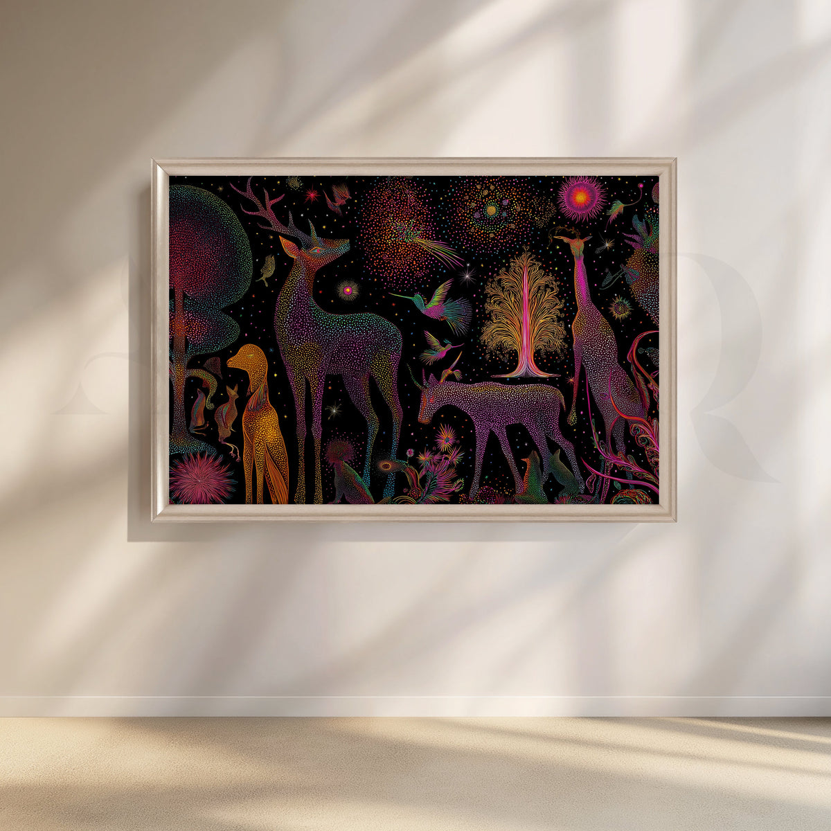 Gond Reverie Canvas Artwork – Asha Art Studio – Image 4