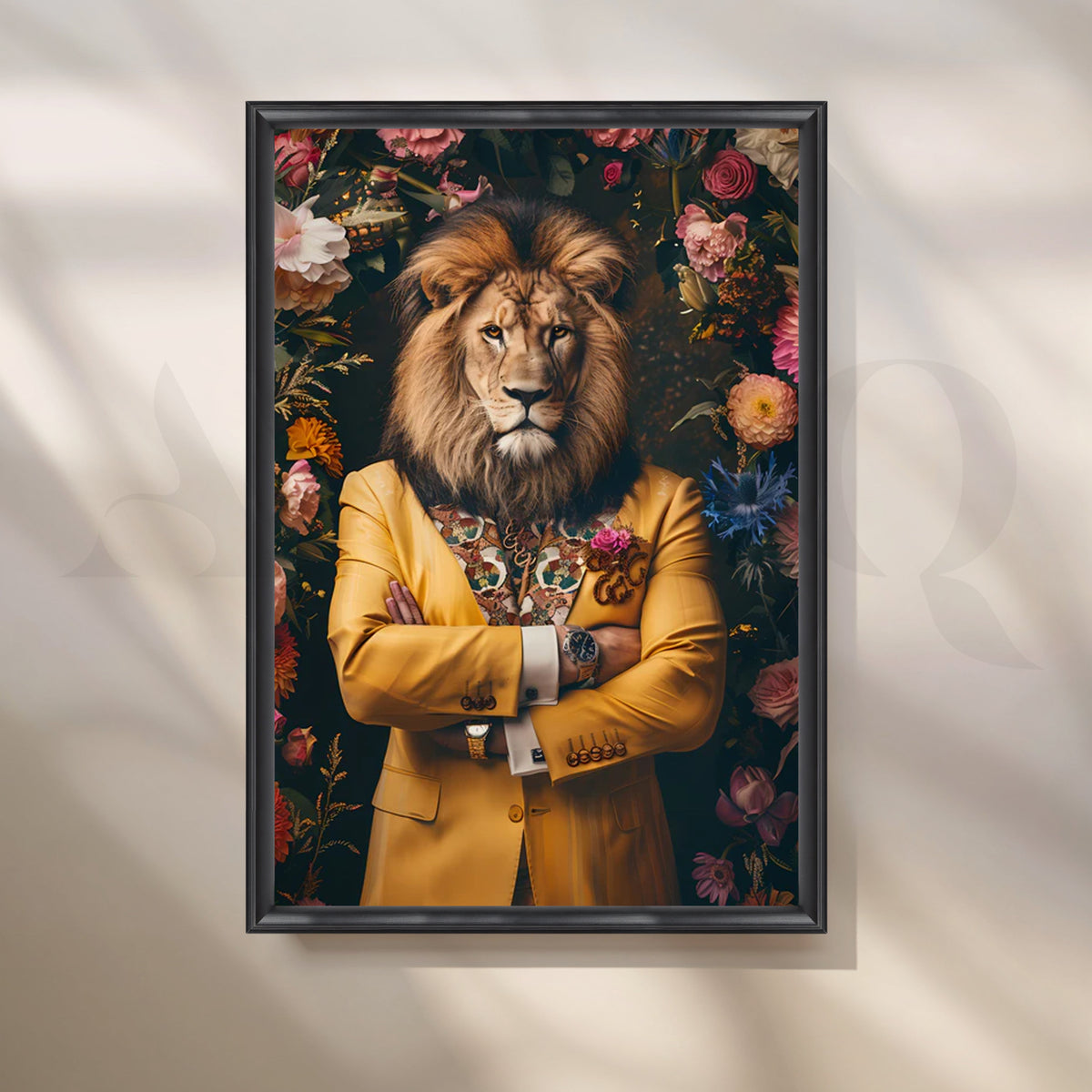 The Dapper Lion Canvas Painting for Eclectic Study – Asha Art Studio – Image 3