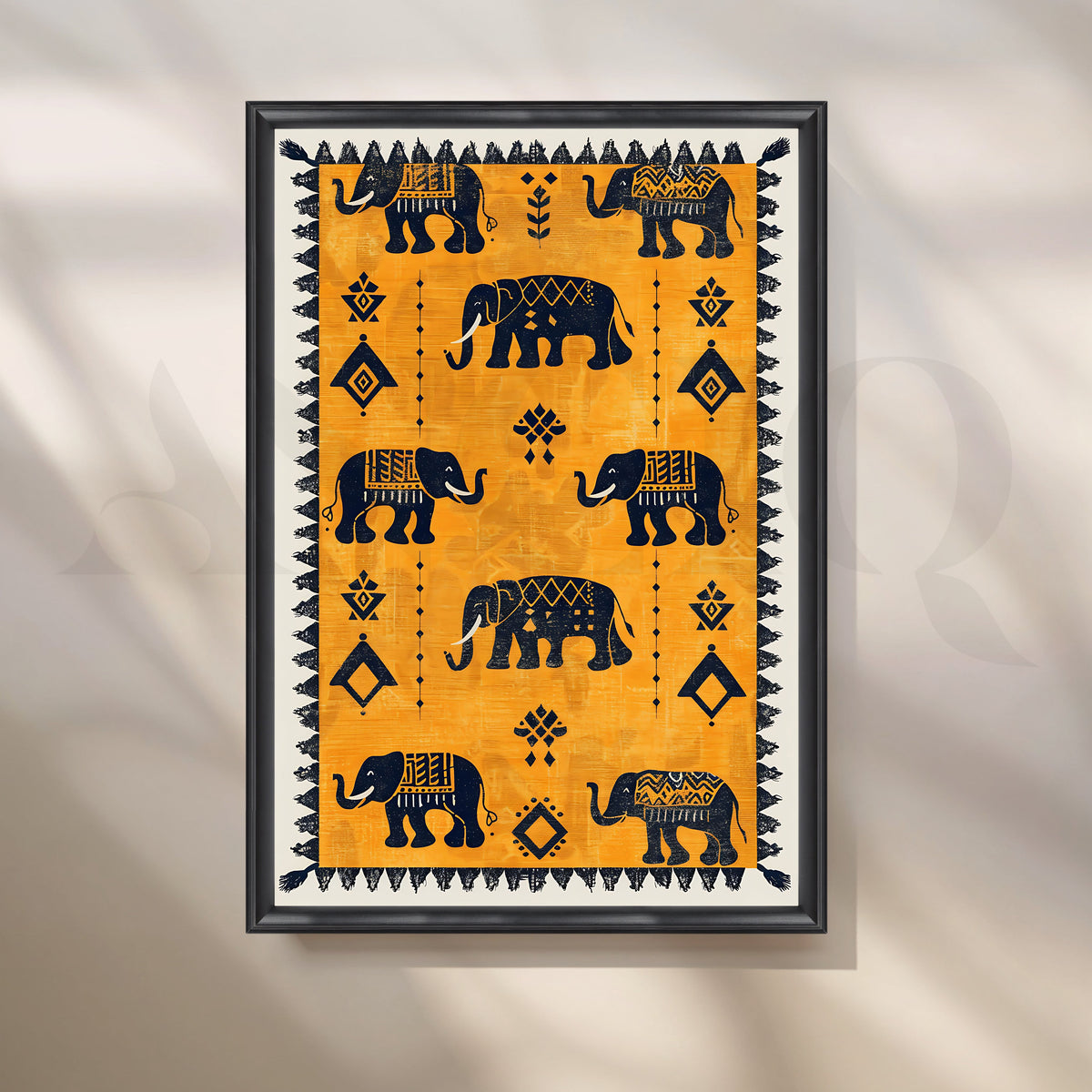 March of Elephants Canvas Artwork – Asha Art Studio – Image 3
