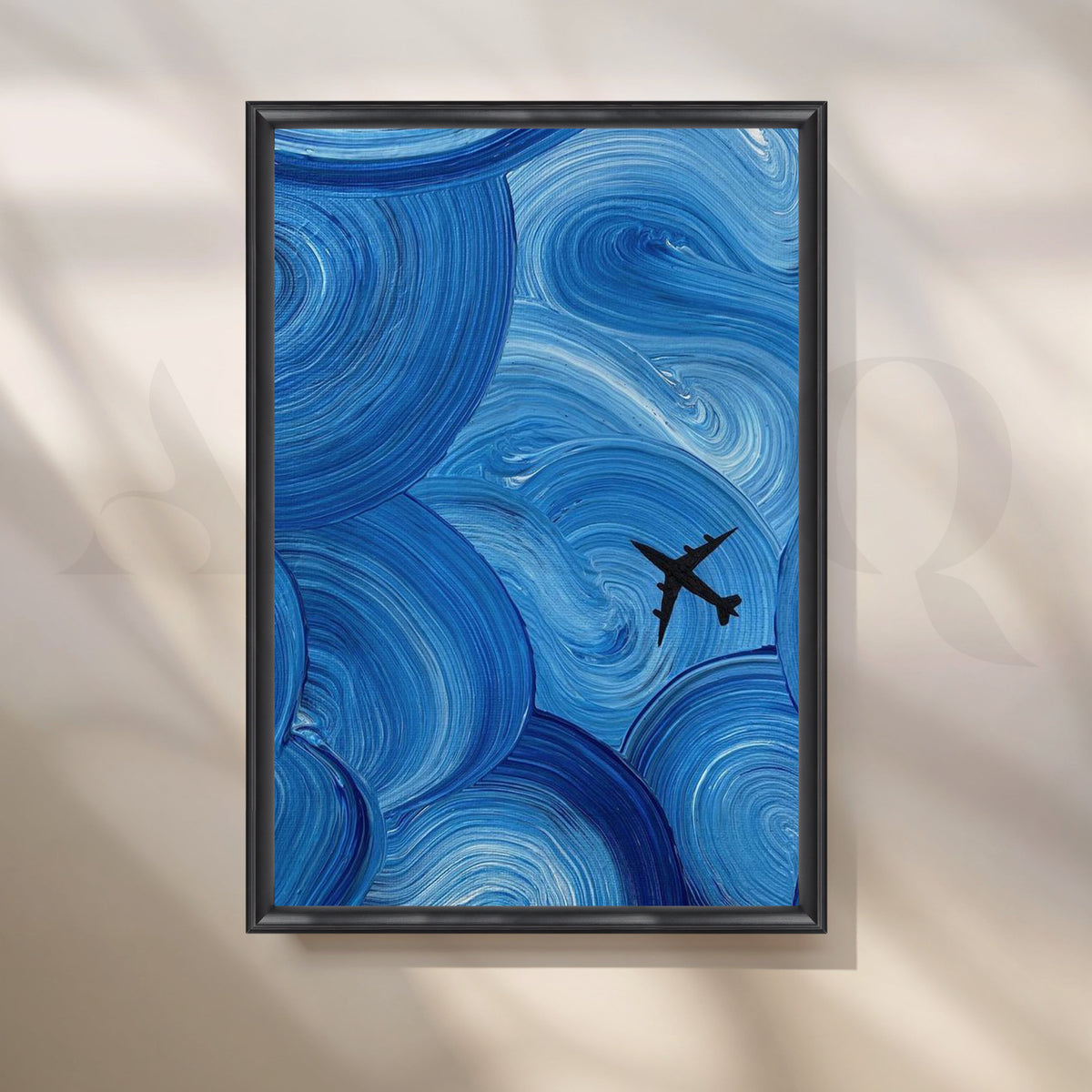 Azure Flight Canvas Artwork – Asha Art Studio – Image 3