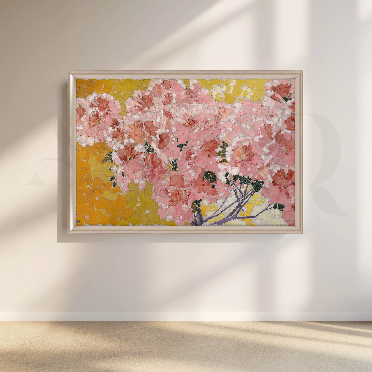 Pink Blossom Mosaic Canvas Artwork – Asha Art Studio – Image 4