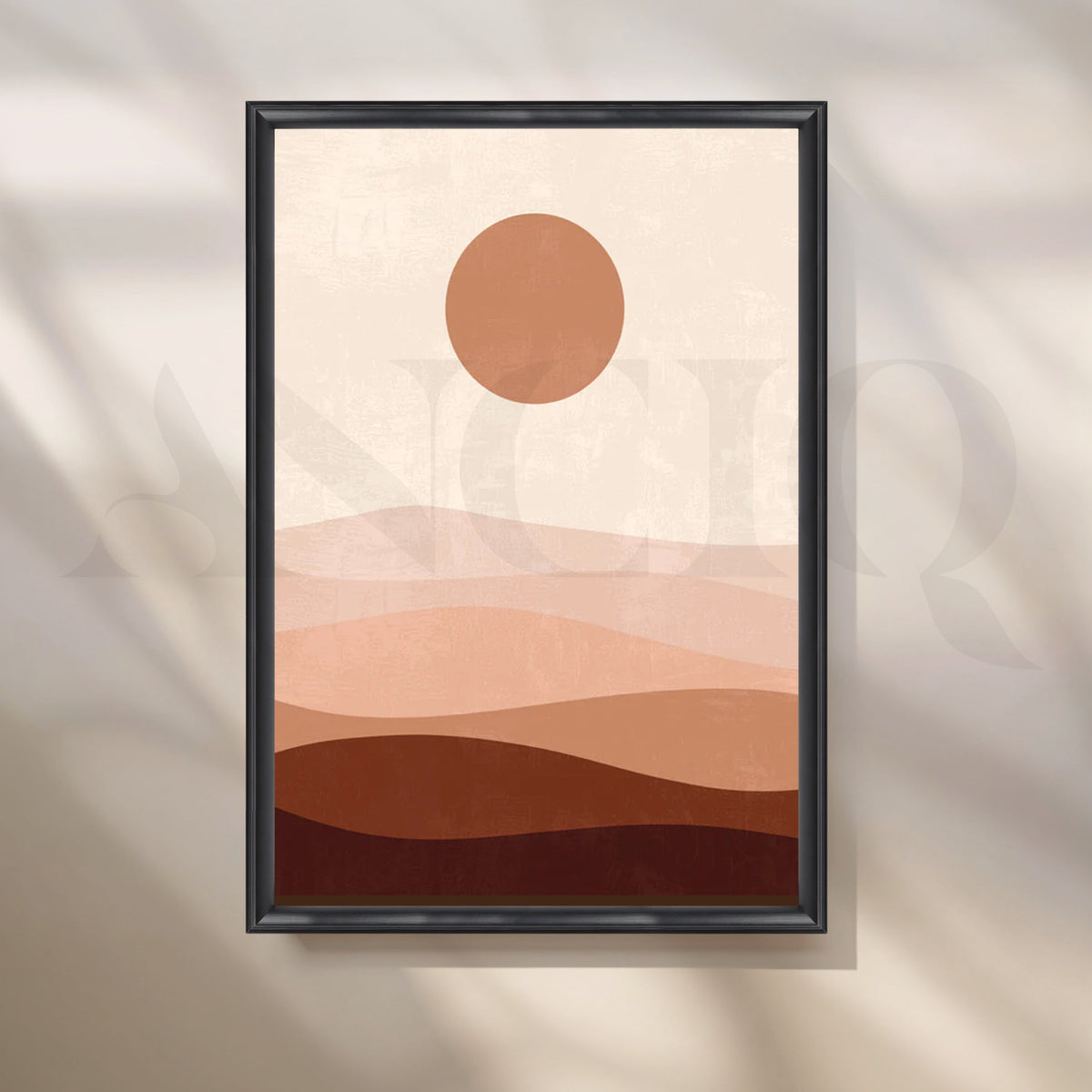 Blush Dunes Canvas Painting for Modern Minimal Bedrooms – Asha Art Studio – Image 3
