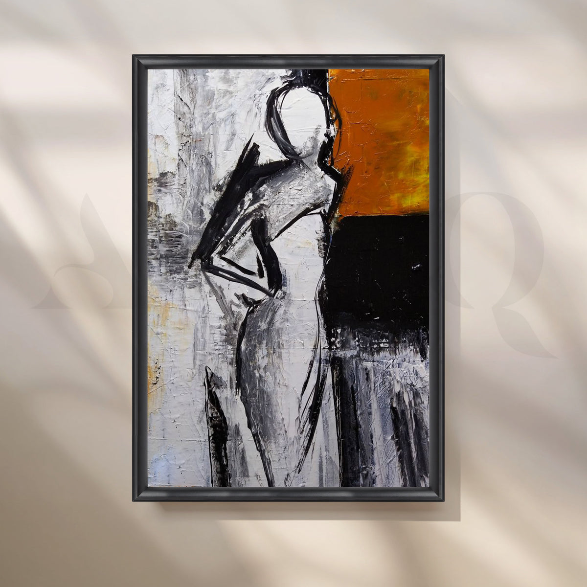 Ember Edge Figure Canvas Artwork – Asha Art Studio – Image 3