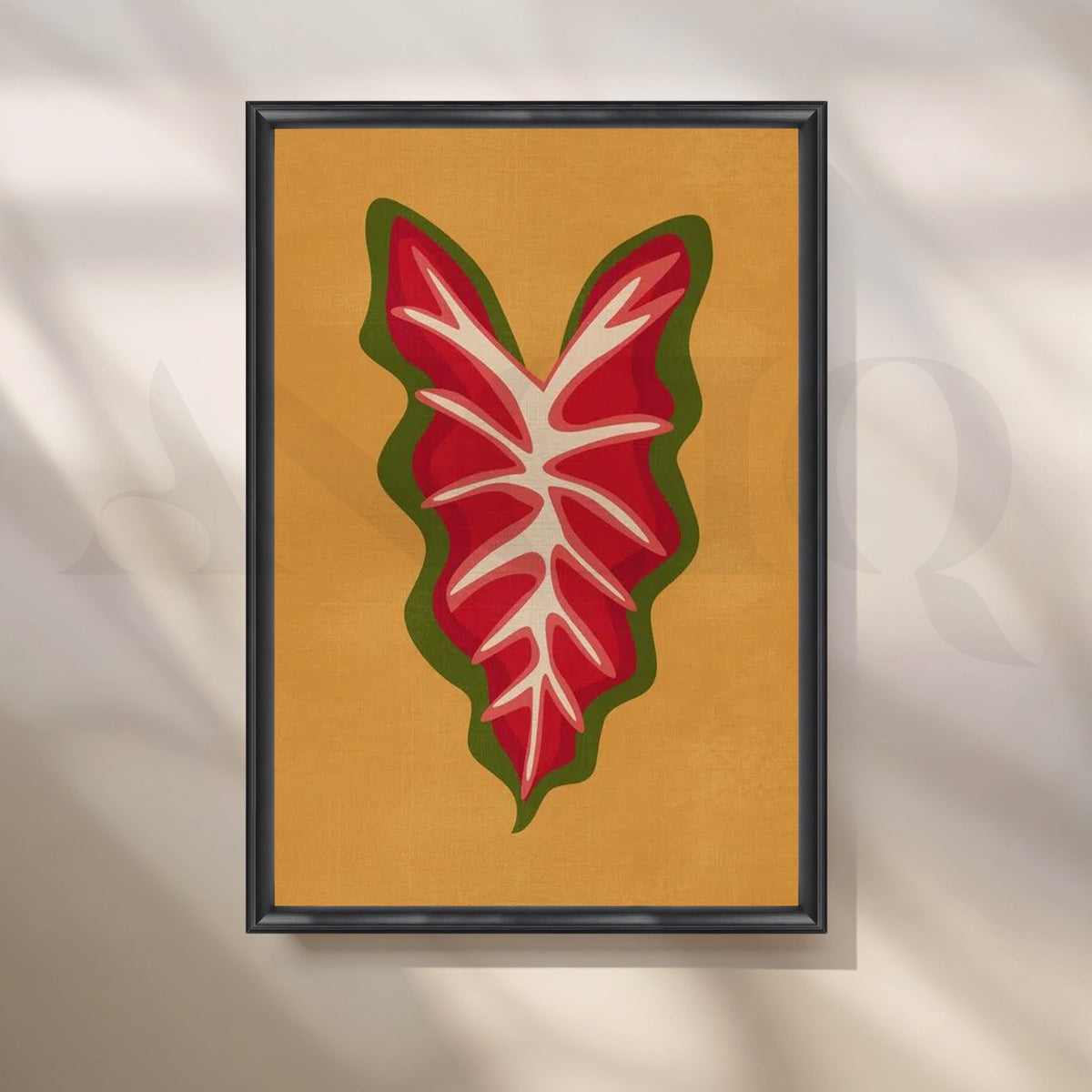 Caladium Burst Canvas Artwork – Asha Art Studio – Image 3