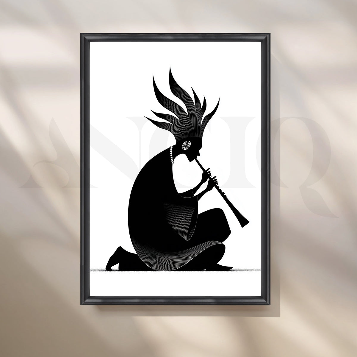 The Tribal Musician Canvas Artwork – Asha Art Studio – Image 3