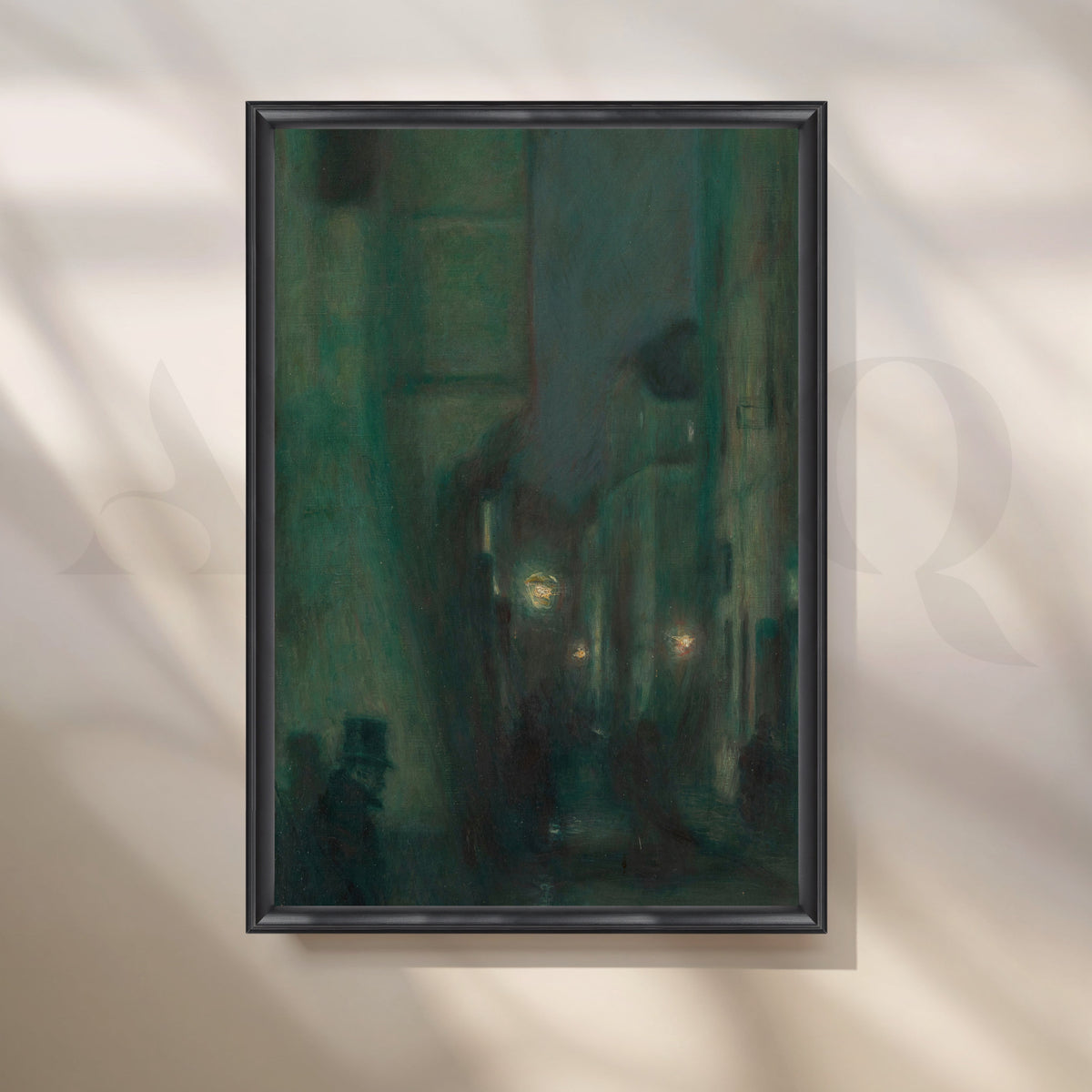 Gaslight Nocturne Canvas Artwork – Asha Art Studio – Image 3