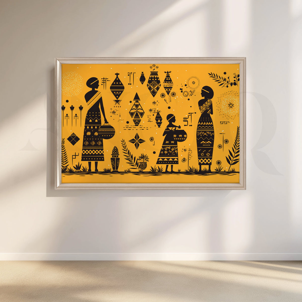 Golden Tribe Canvas Artwork – Asha Art Studio – Image 4