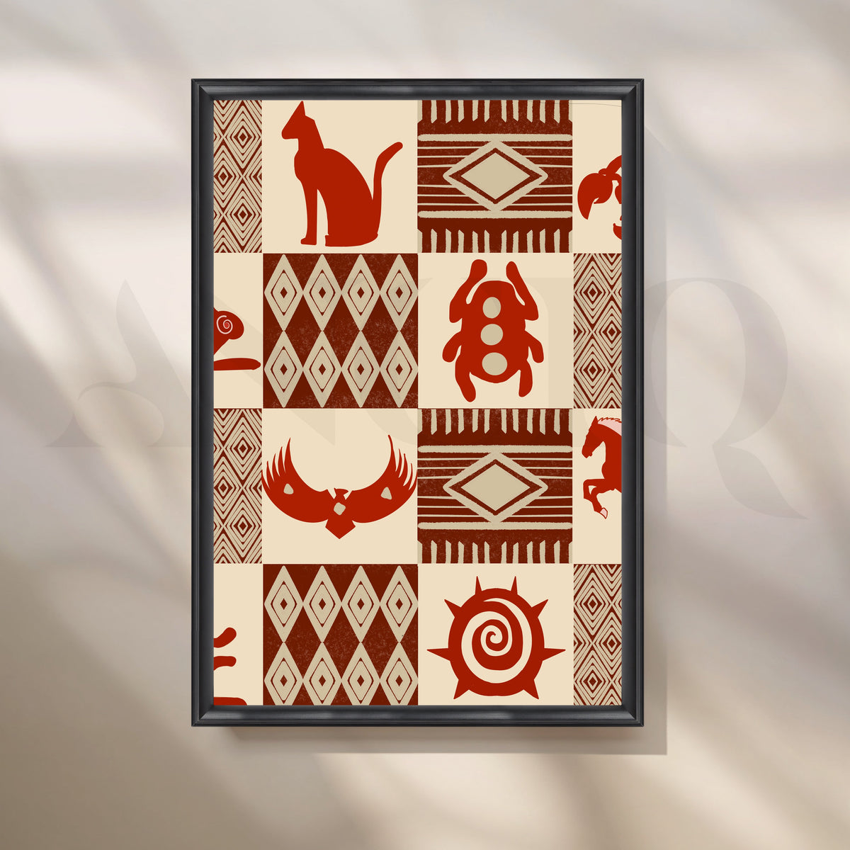 Sacred Symbols Canvas Artwork – Asha Art Studio – Image 3