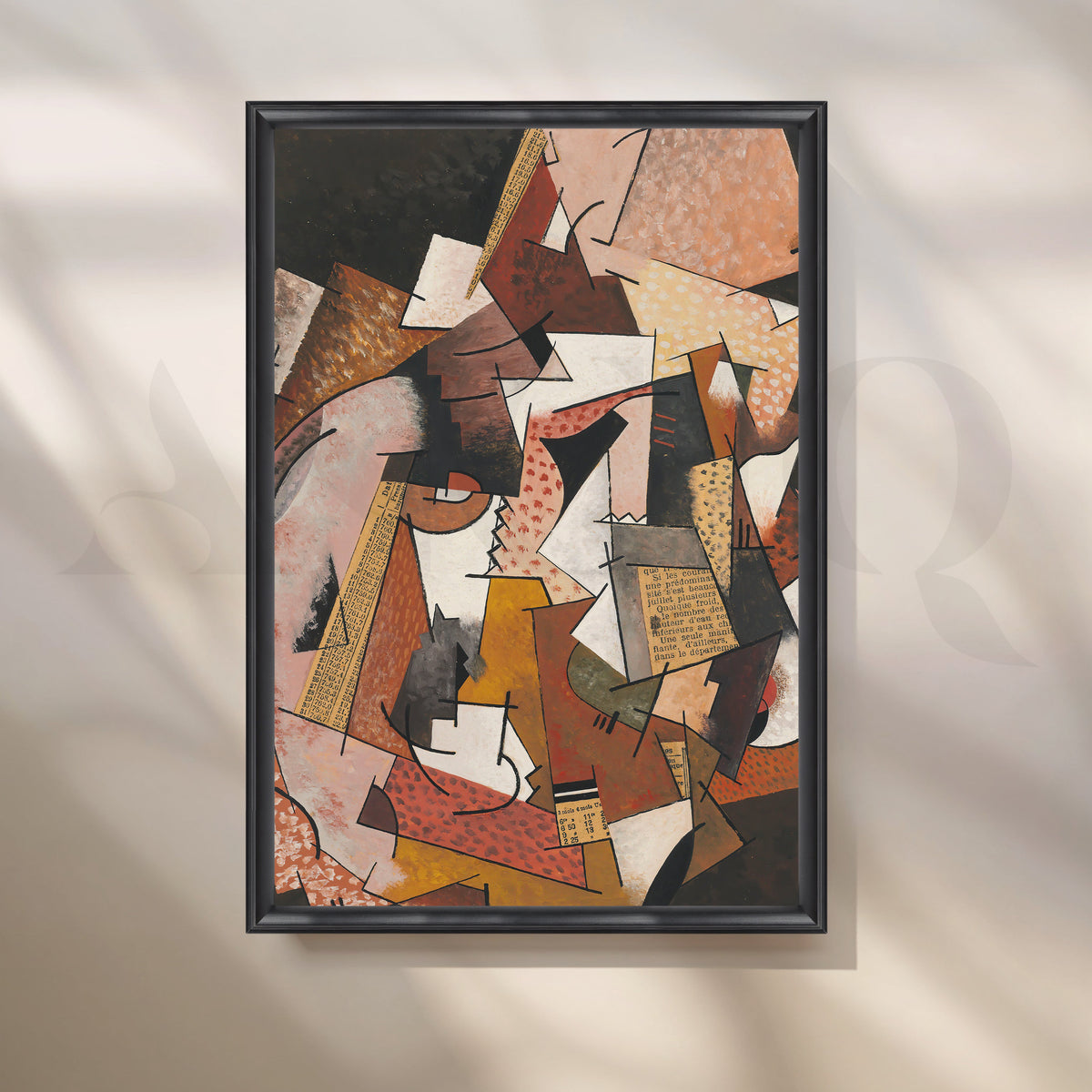 Terracotta Collage Canvas Artwork – Asha Art Studio – Image 3
