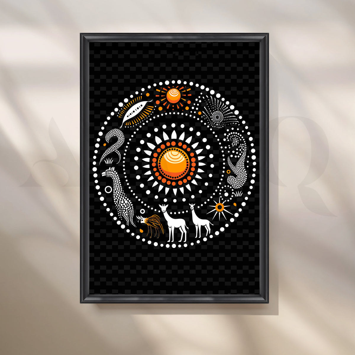 Solar Harmony Canvas Artwork – Asha Art Studio – Image 3
