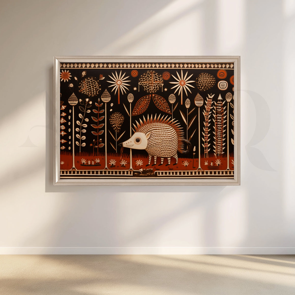 Hedgehog in Bloom Canvas Artwork – Asha Art Studio – Image 4
