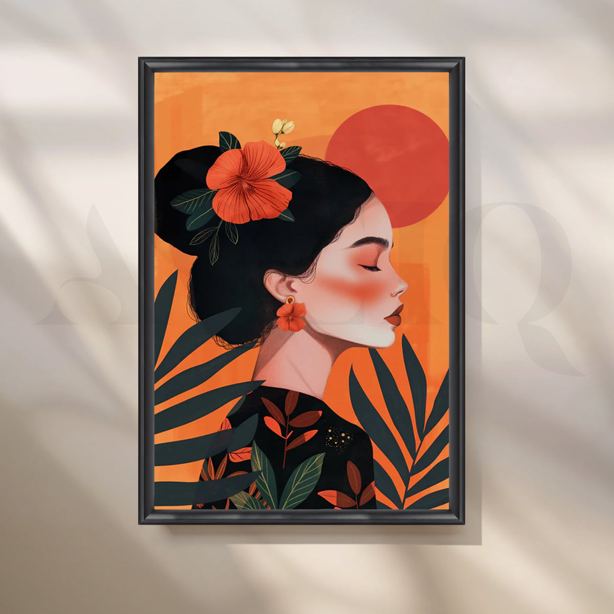 Hibiscus Dawn Canvas Painting for Dining Room – Asha Art Studio – Image 3