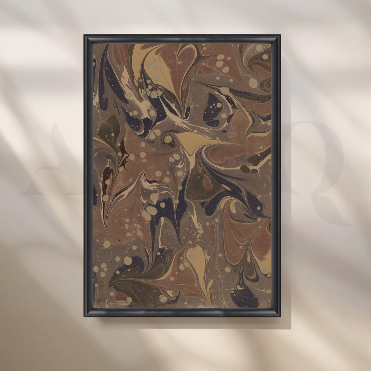 Vintage Marbled Swirl Canvas Artwork – Asha Art Studio – Image 3