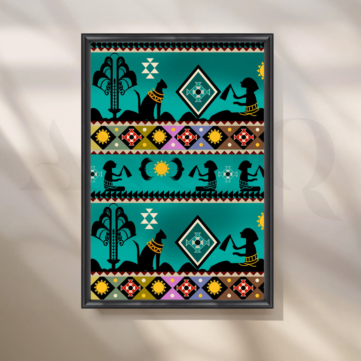 Egyptian Mystique Canvas Artwork – Asha Art Studio – Image 3