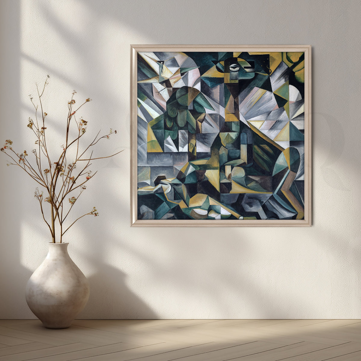 Crimson Bastion by the Sea Canvas Artwork – Asha Art Studio – Image 4