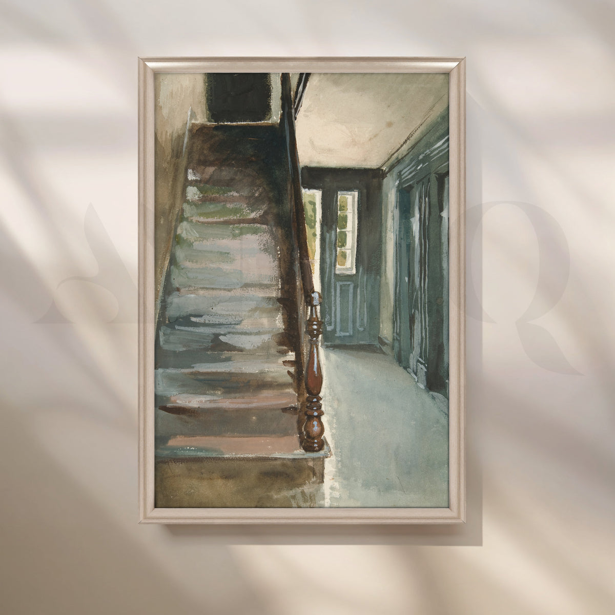 Stairway in Sunlight Canvas Artwork – Asha Art Studio – Image 4