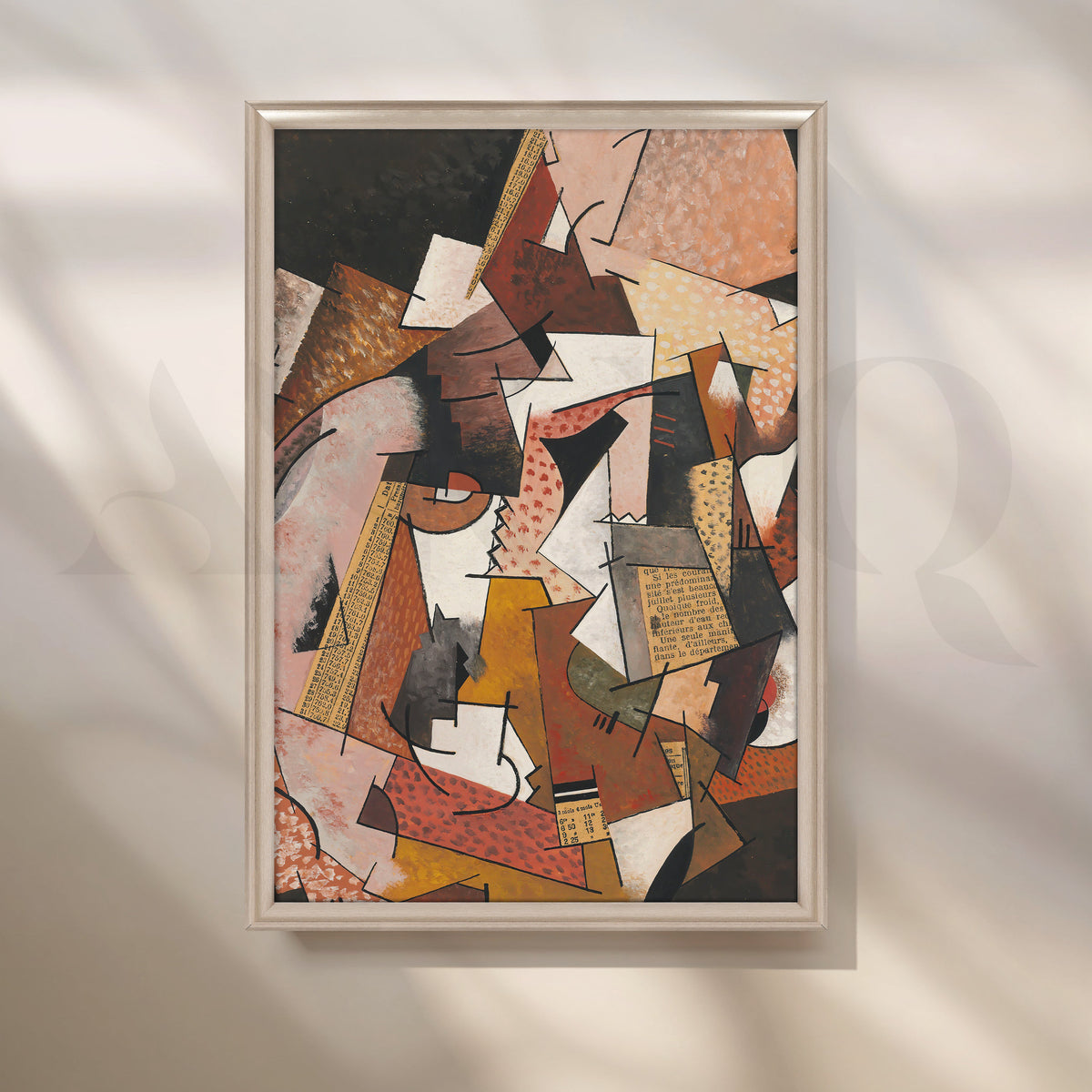 Terracotta Collage Canvas Artwork – Asha Art Studio – Image 4