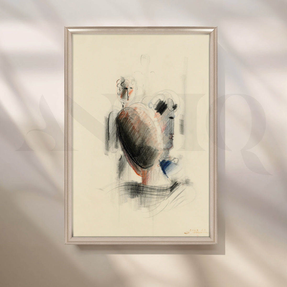 Chalk Portrait Study Canvas Artwork – Asha Art Studio – Image 4
