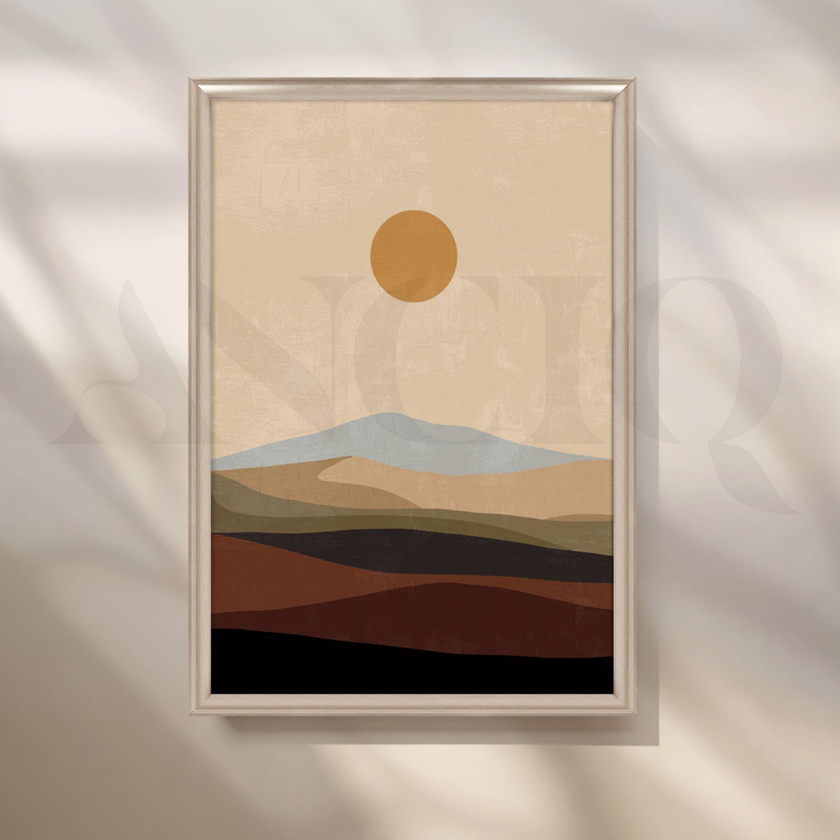 Amber Horizon Canvas Painting for Contemporary Living Rooms – Asha Art Studio – Image 4