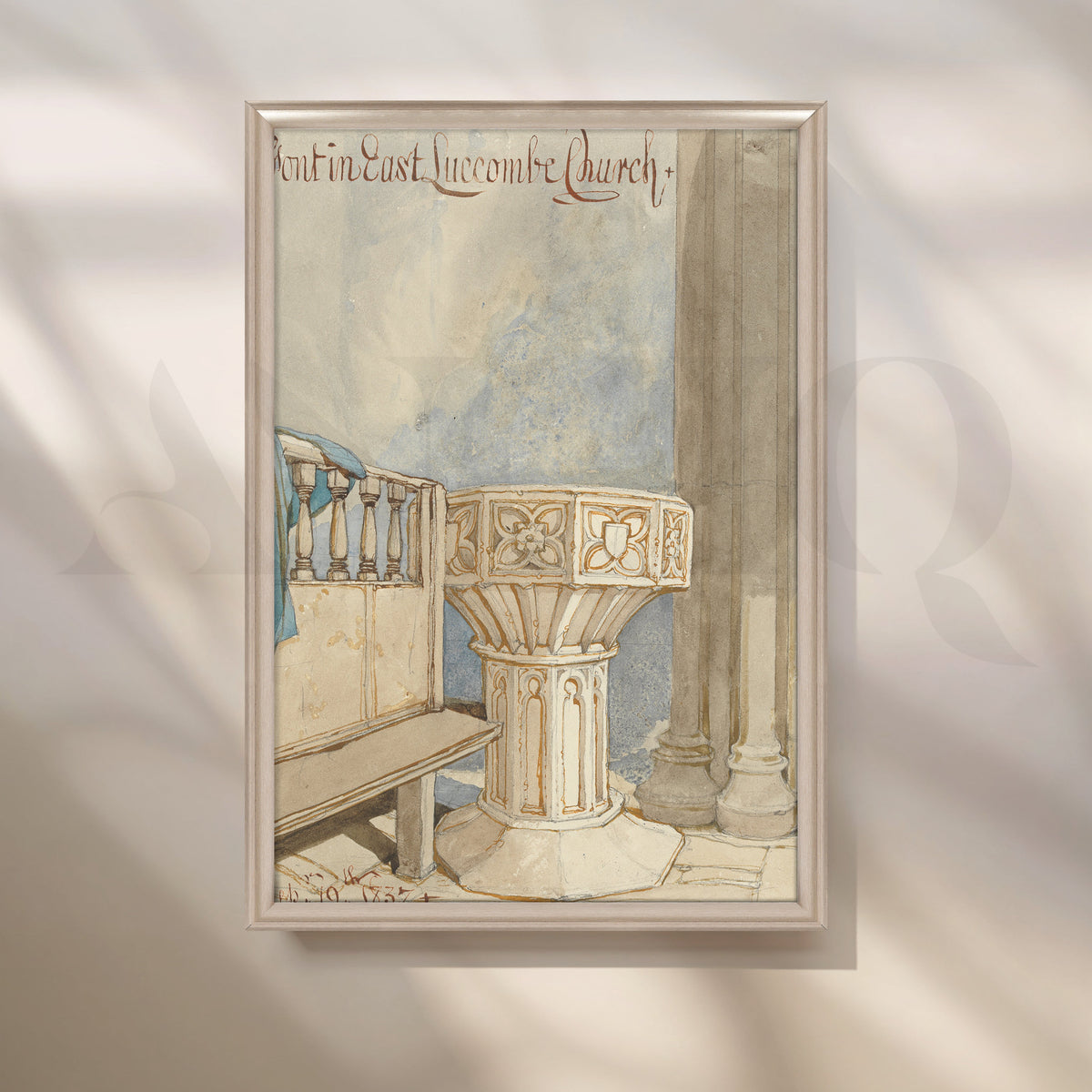 Church Baptismal Font Canvas Artwork – Asha Art Studio – Image 4
