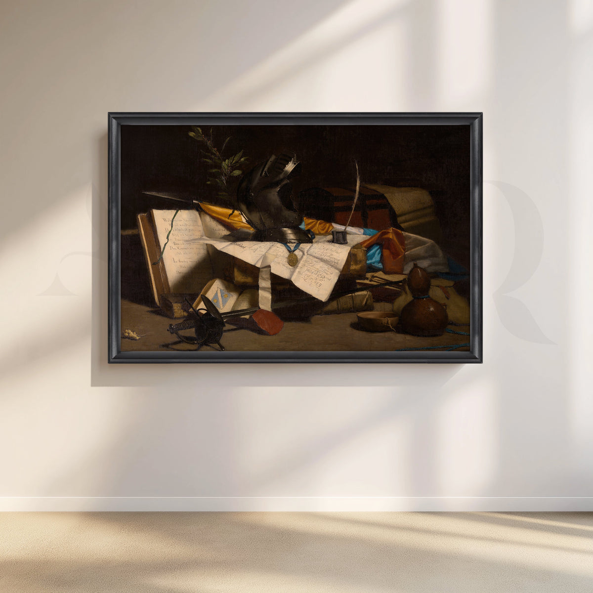 Knight’s Study Still Life Canvas Artwork – Asha Art Studio – Image 3