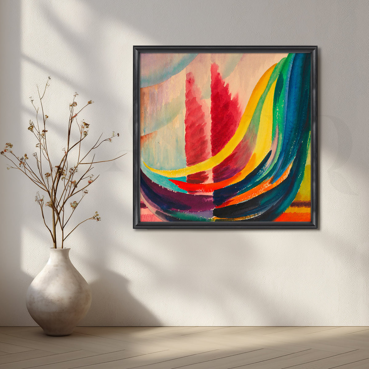 Chromatic Waves Canvas Artwork – Asha Art Studio – Image 3