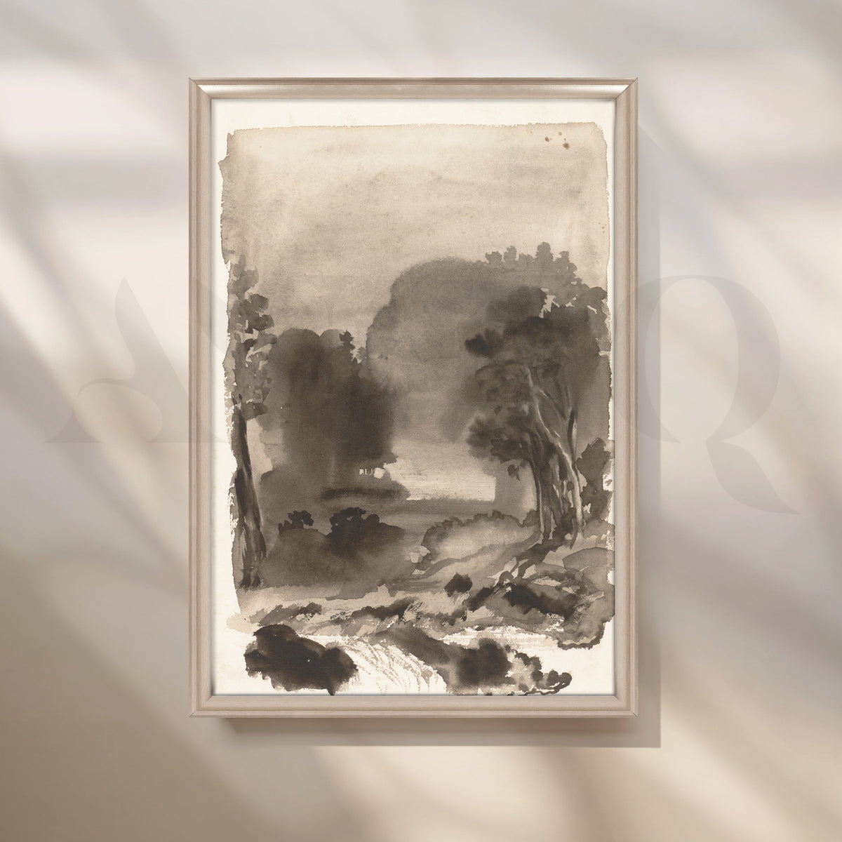 Zen Mist Landscape Canvas Artwork – Asha Art Studio – Image 4
