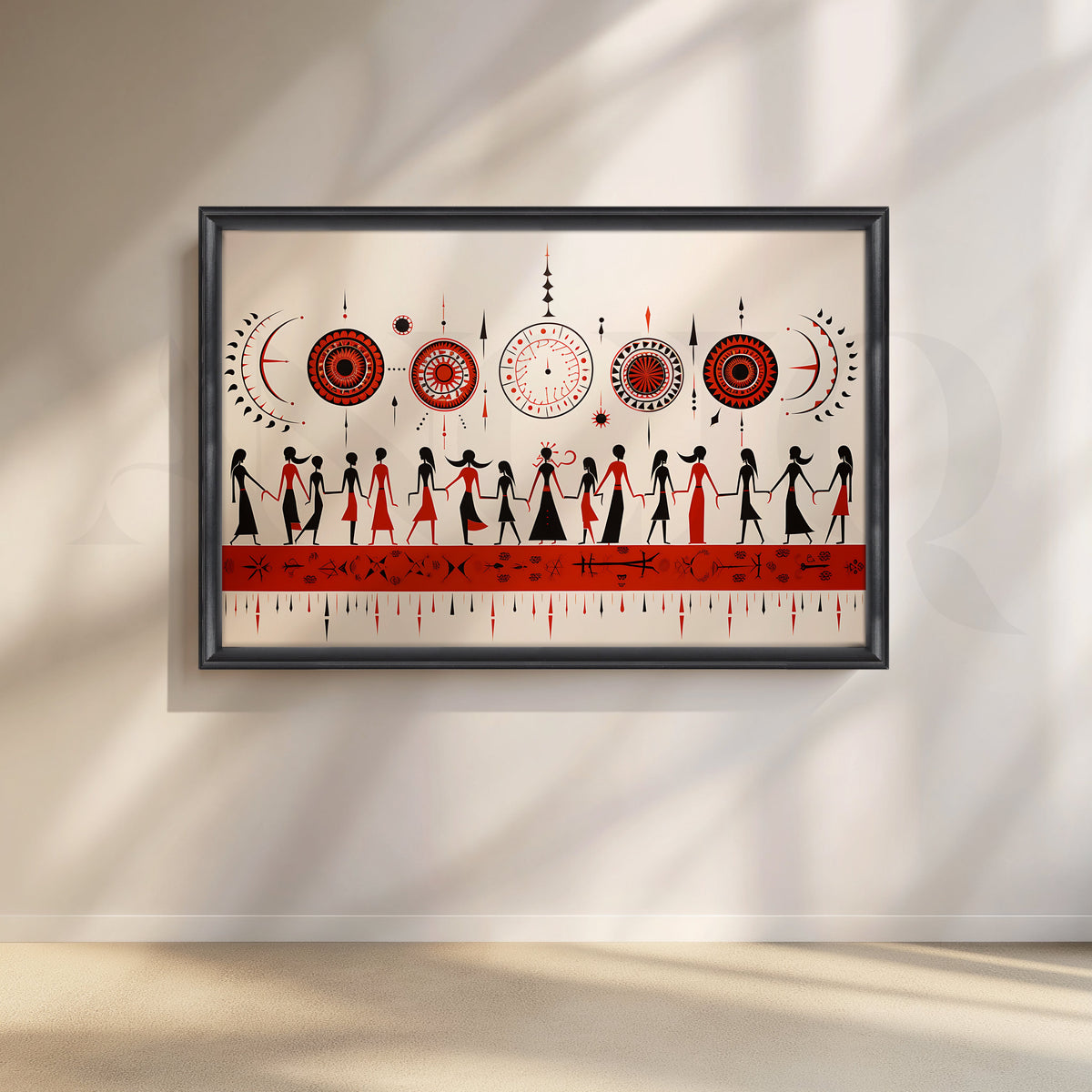 Tribal Unity Dance Canvas Artwork – Asha Art Studio – Image 3