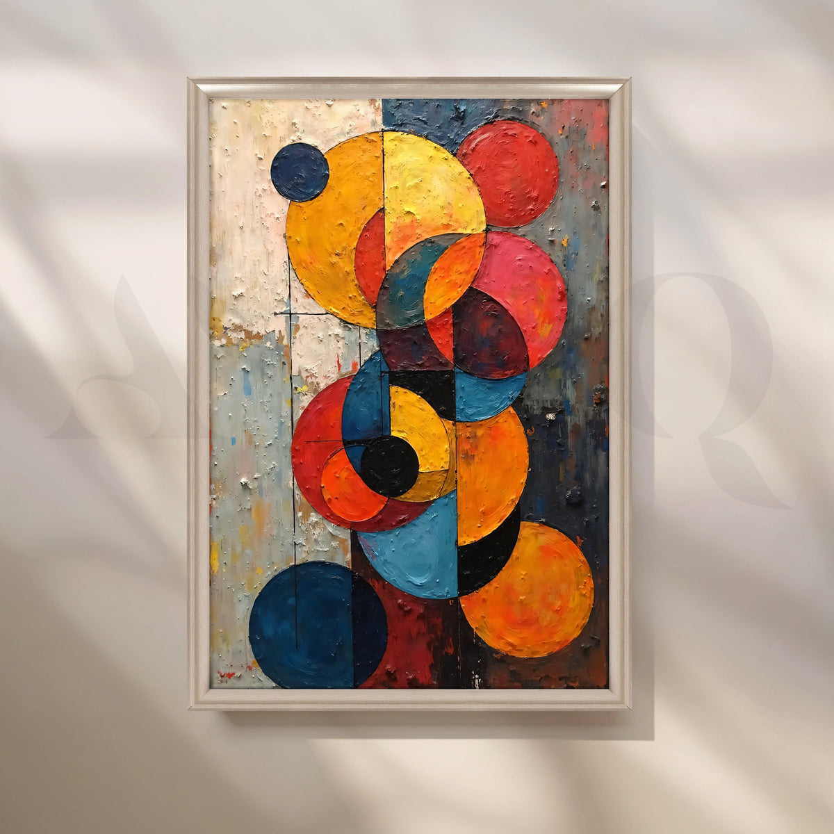 Orbiting Geometry Canvas Artwork – Asha Art Studio – Image 4