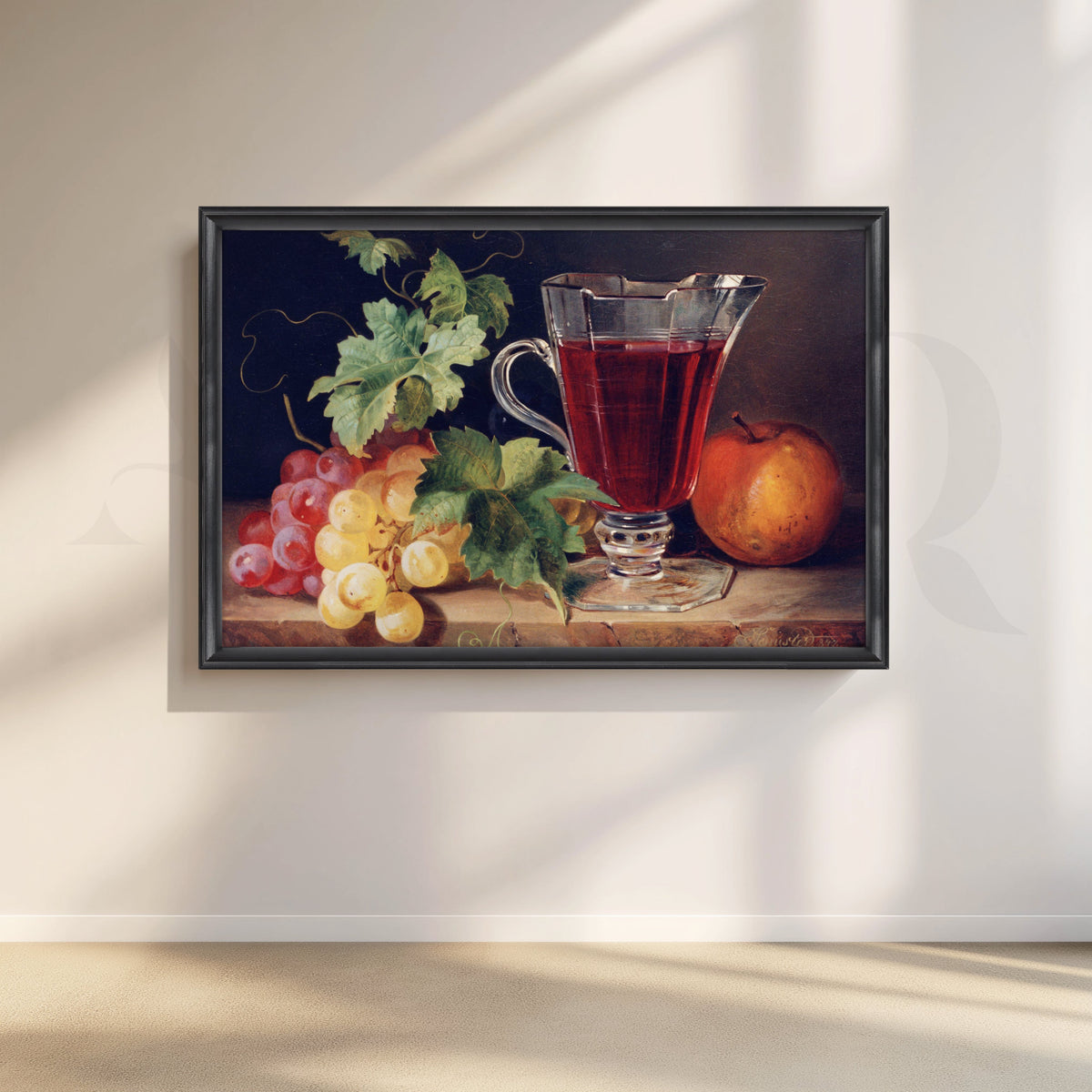 Wine and Grapes Still Life Canvas Artwork – Asha Art Studio – Image 3